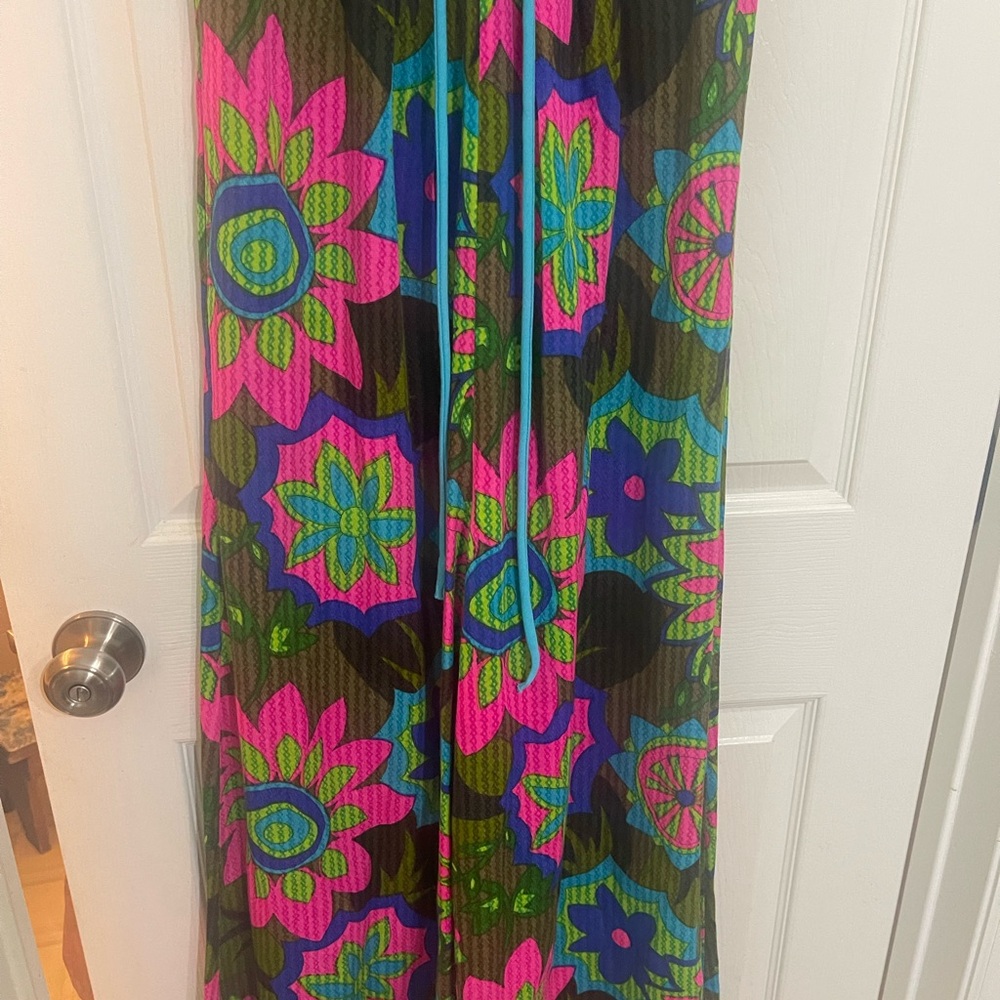 60's Lauhala Hawaiian Jumpsuit Dress Tiki Lounge … - image 5